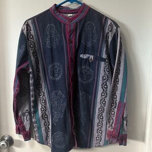 100% Cotton Multicolor Patterned Jacket